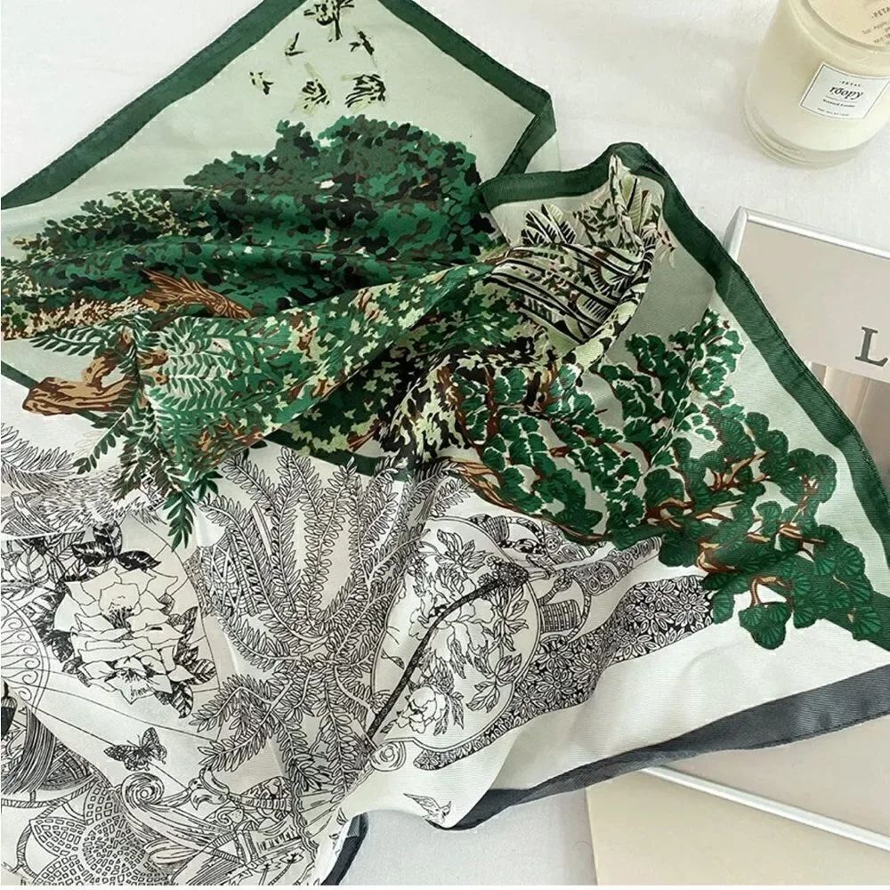 Forrest Green Silky Scarf